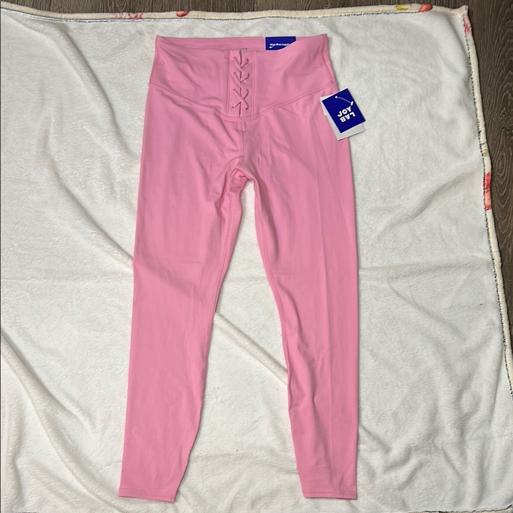 JoyLab Pink Leggings Full-Length Slim Fit